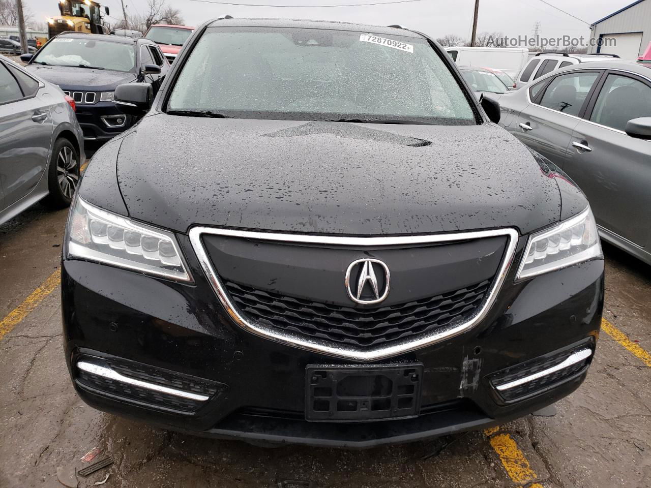 2016 Acura Mdx Advance Черный vin: 5FRYD4H93GB040309