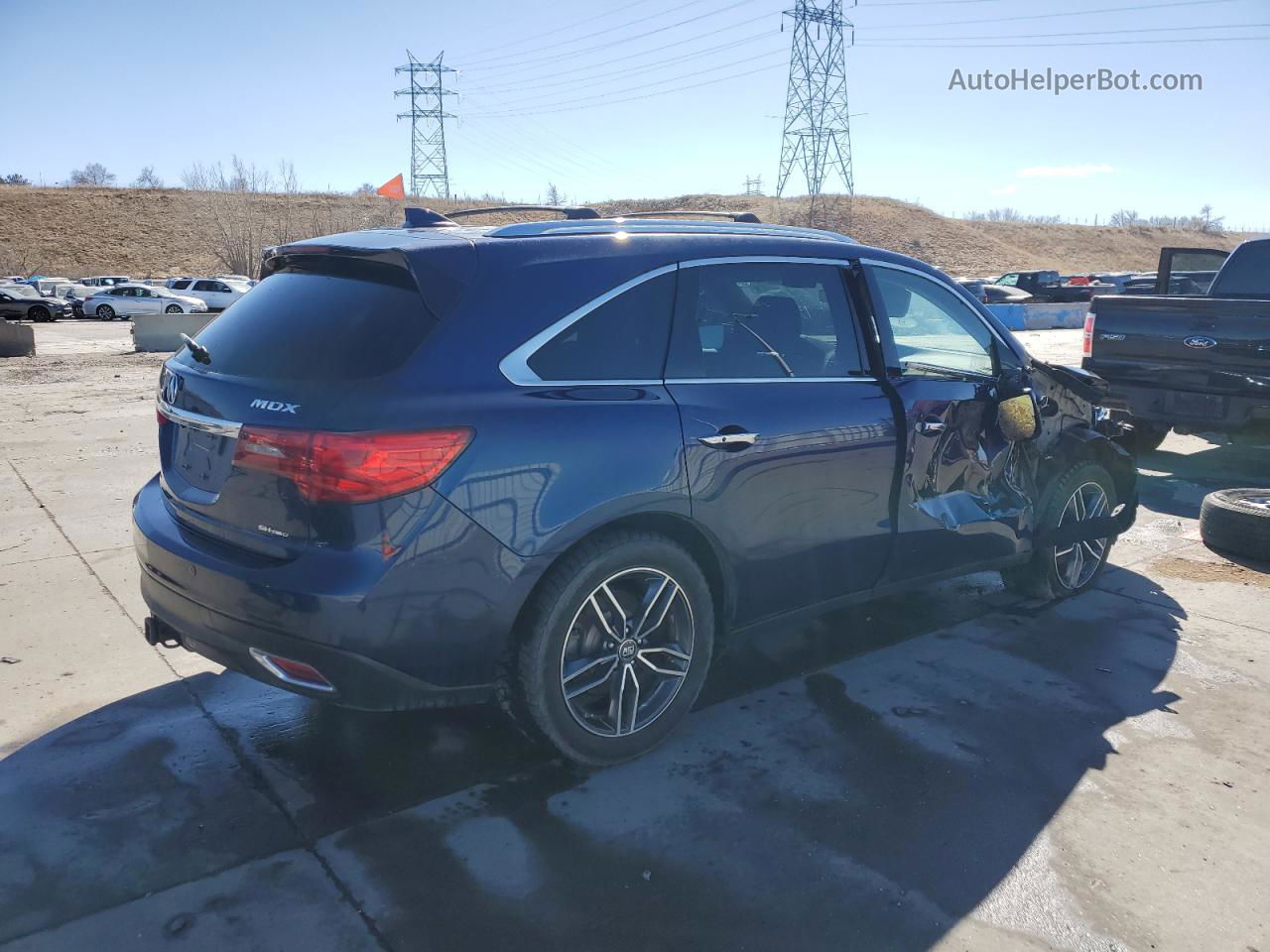 2016 Acura Mdx Advance Blue vin: 5FRYD4H94GB044109