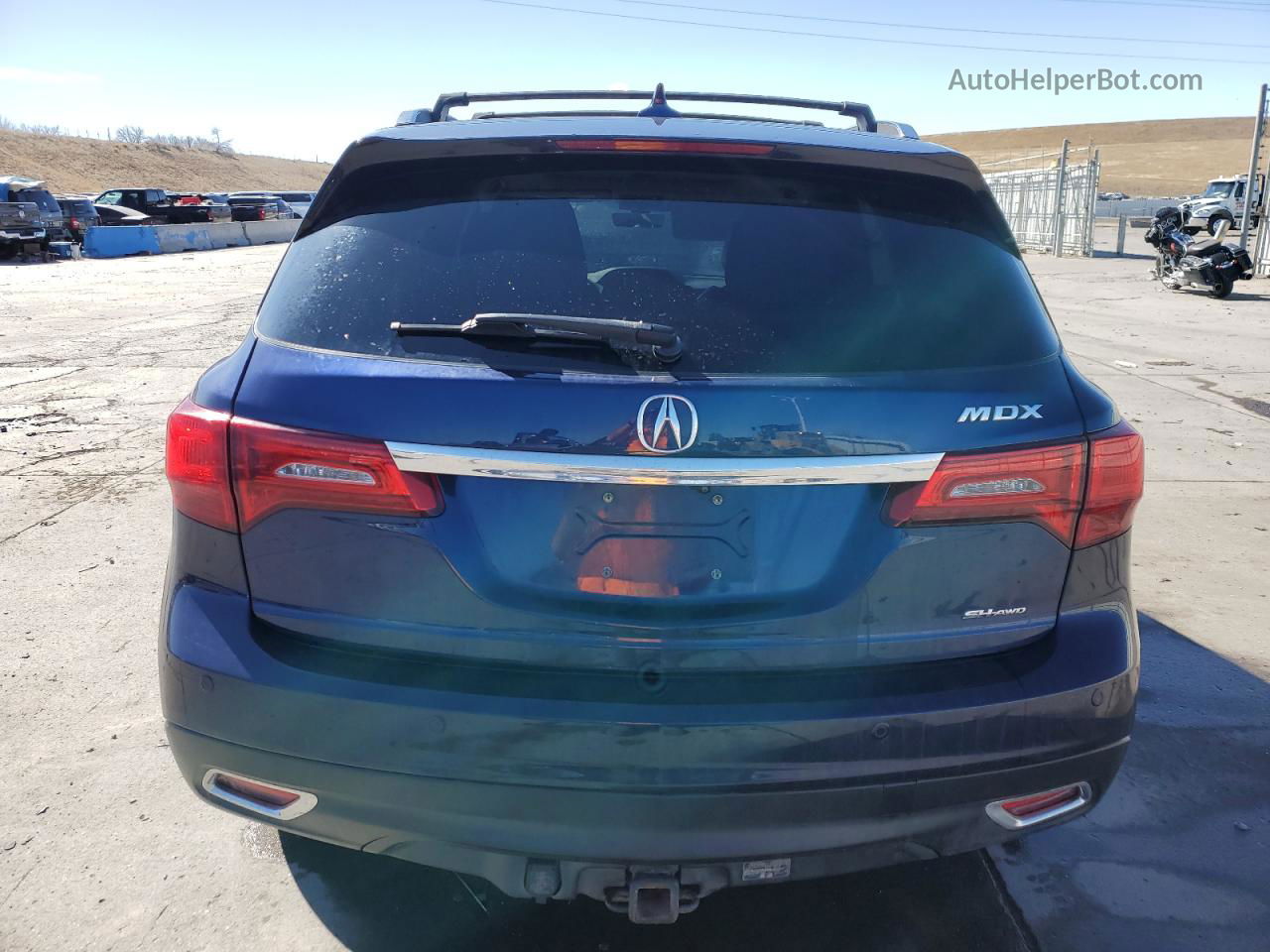 2016 Acura Mdx Advance Blue vin: 5FRYD4H94GB044109