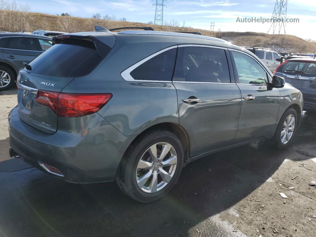 2016 Acura Mdx Advance Charcoal vin: 5FRYD4H94GB053439