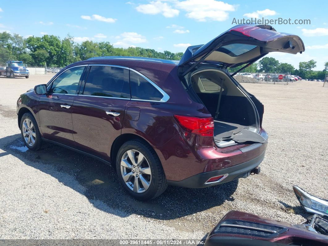 2016 Acura Mdx Advance   Entertainment Packages/advance Package Red vin: 5FRYD4H95GB001091