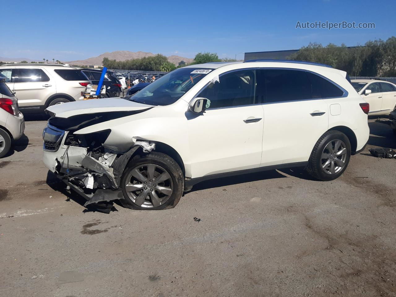 2016 Acura Mdx Advance White vin: 5FRYD4H95GB001849