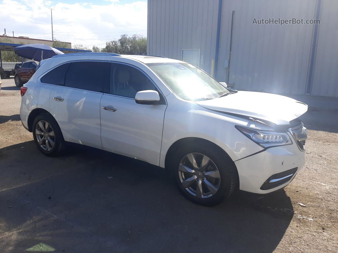 2016 Acura Mdx Advance White vin: 5FRYD4H95GB001849