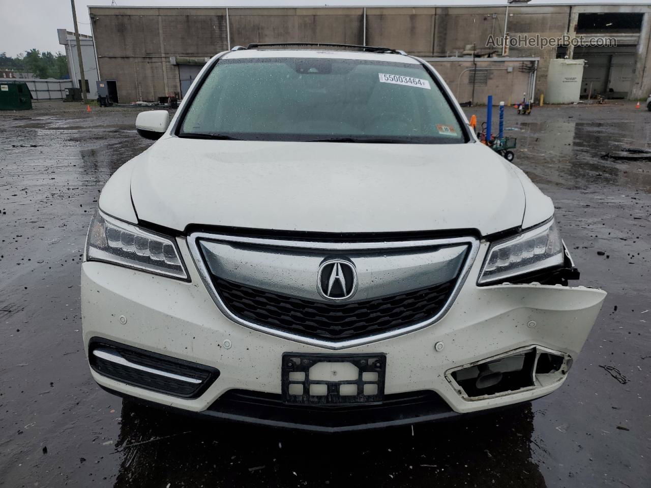 2016 Acura Mdx Advance White vin: 5FRYD4H95GB025567