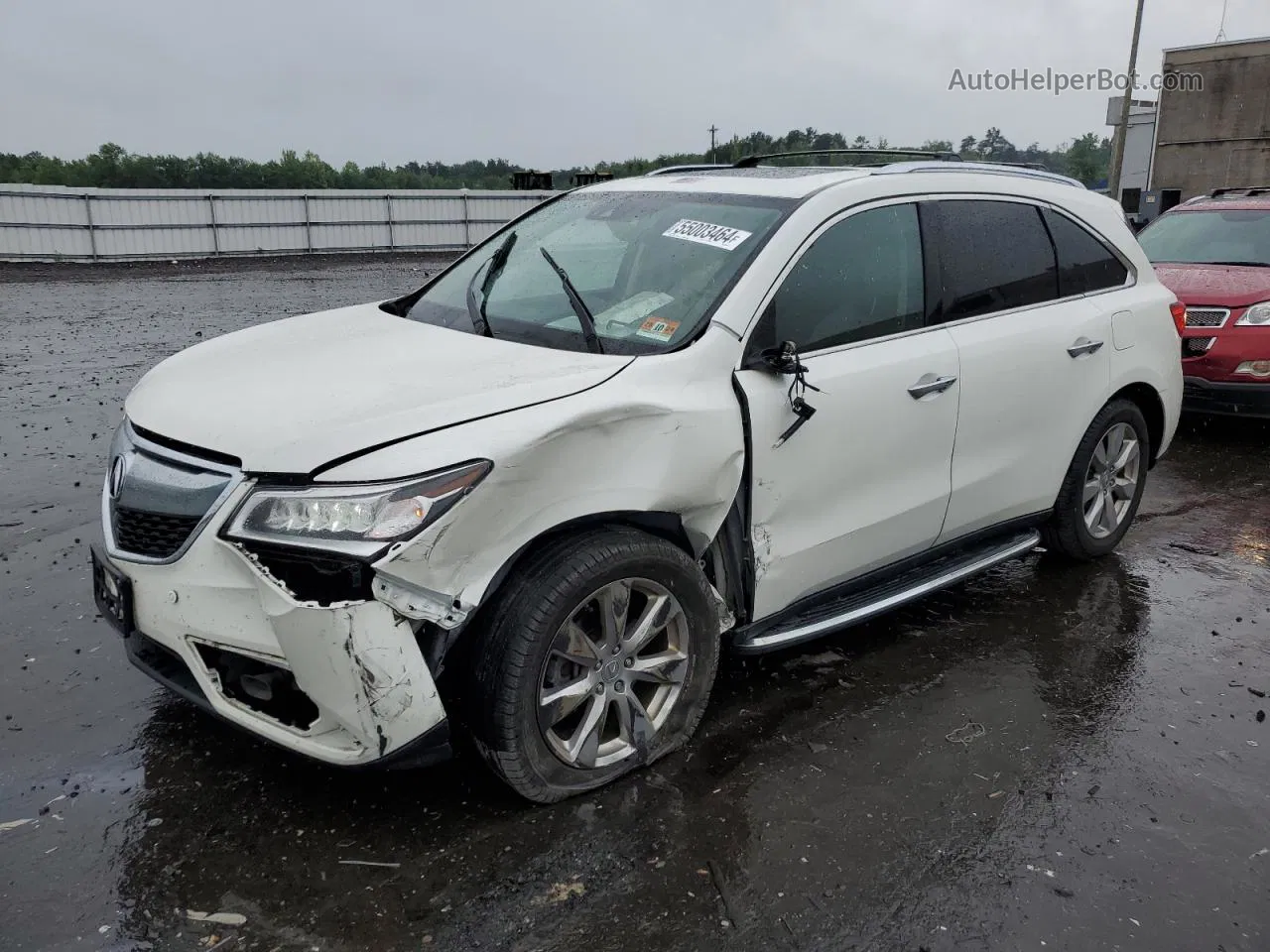 2016 Acura Mdx Advance White vin: 5FRYD4H95GB025567