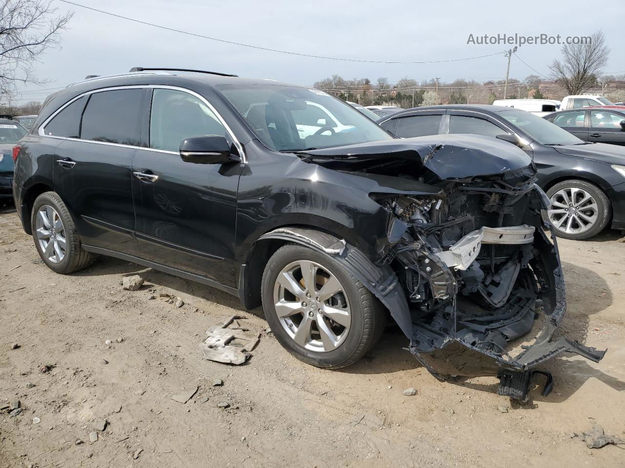 2016 Acura Mdx Advance Черный vin: 5FRYD4H96GB012004