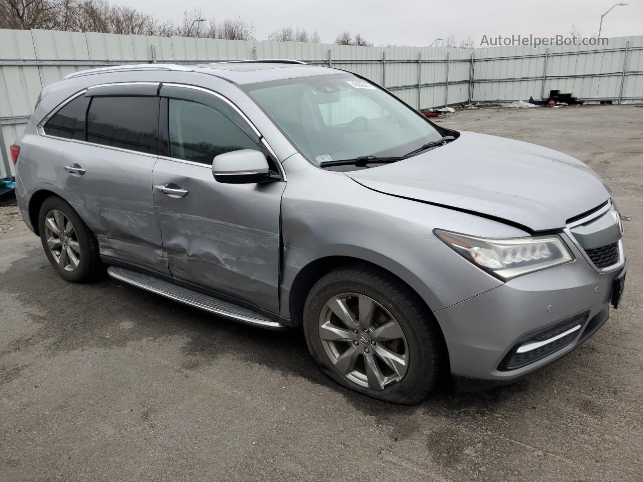 2016 Acura Mdx Advance Gray vin: 5FRYD4H96GB012665