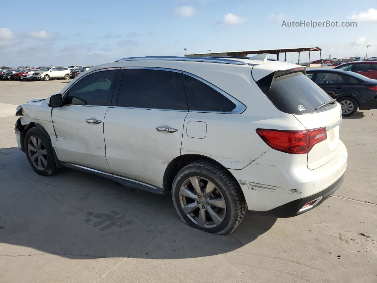 2016 Acura Mdx Advance White vin: 5FRYD4H96GB036190