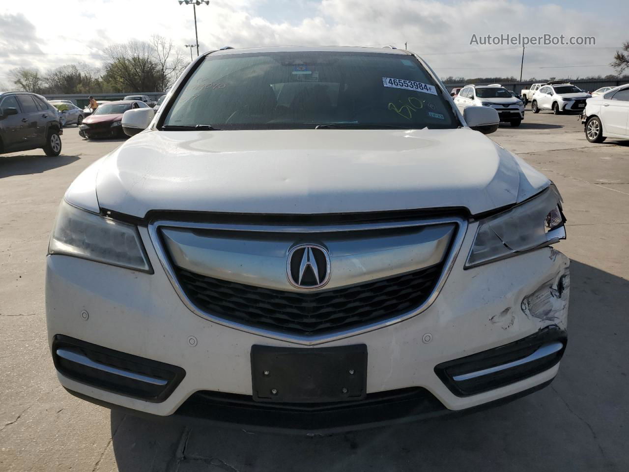 2016 Acura Mdx Advance White vin: 5FRYD4H96GB036190