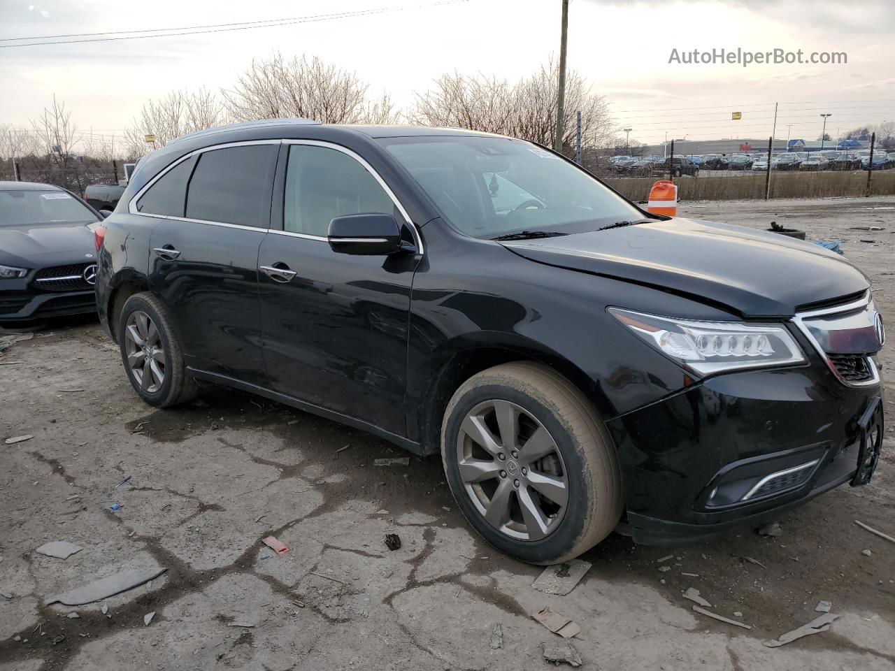 2016 Acura Mdx Advance Черный vin: 5FRYD4H96GB038859