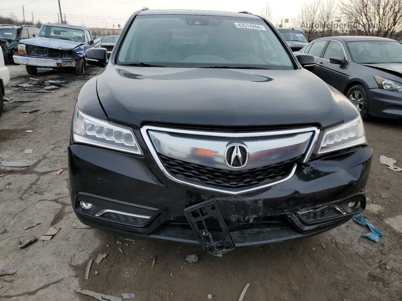 2016 Acura Mdx Advance Черный vin: 5FRYD4H96GB038859