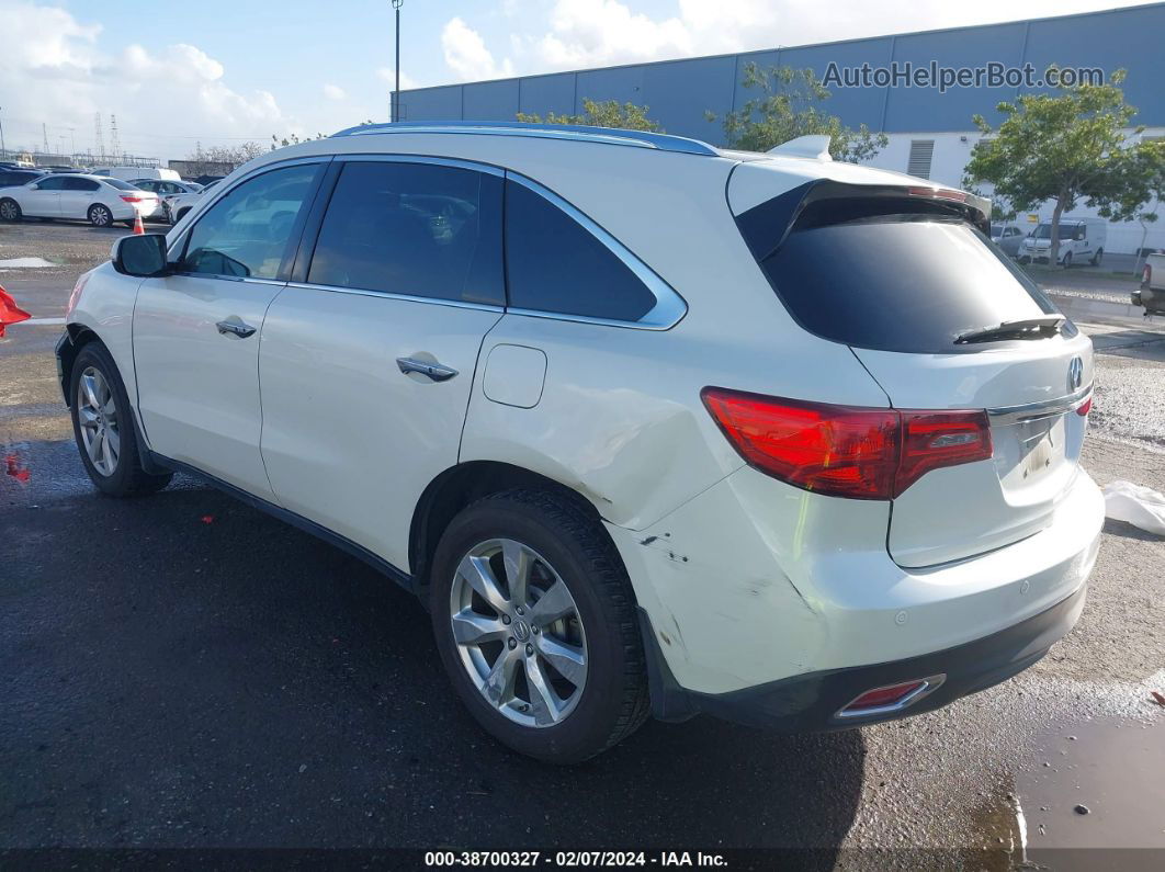 2016 Acura Mdx Advance/w/advance/entertainment White vin: 5FRYD4H97GB043021