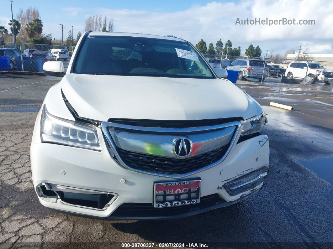 2016 Acura Mdx Advance/w/advance/entertainment White vin: 5FRYD4H97GB043021