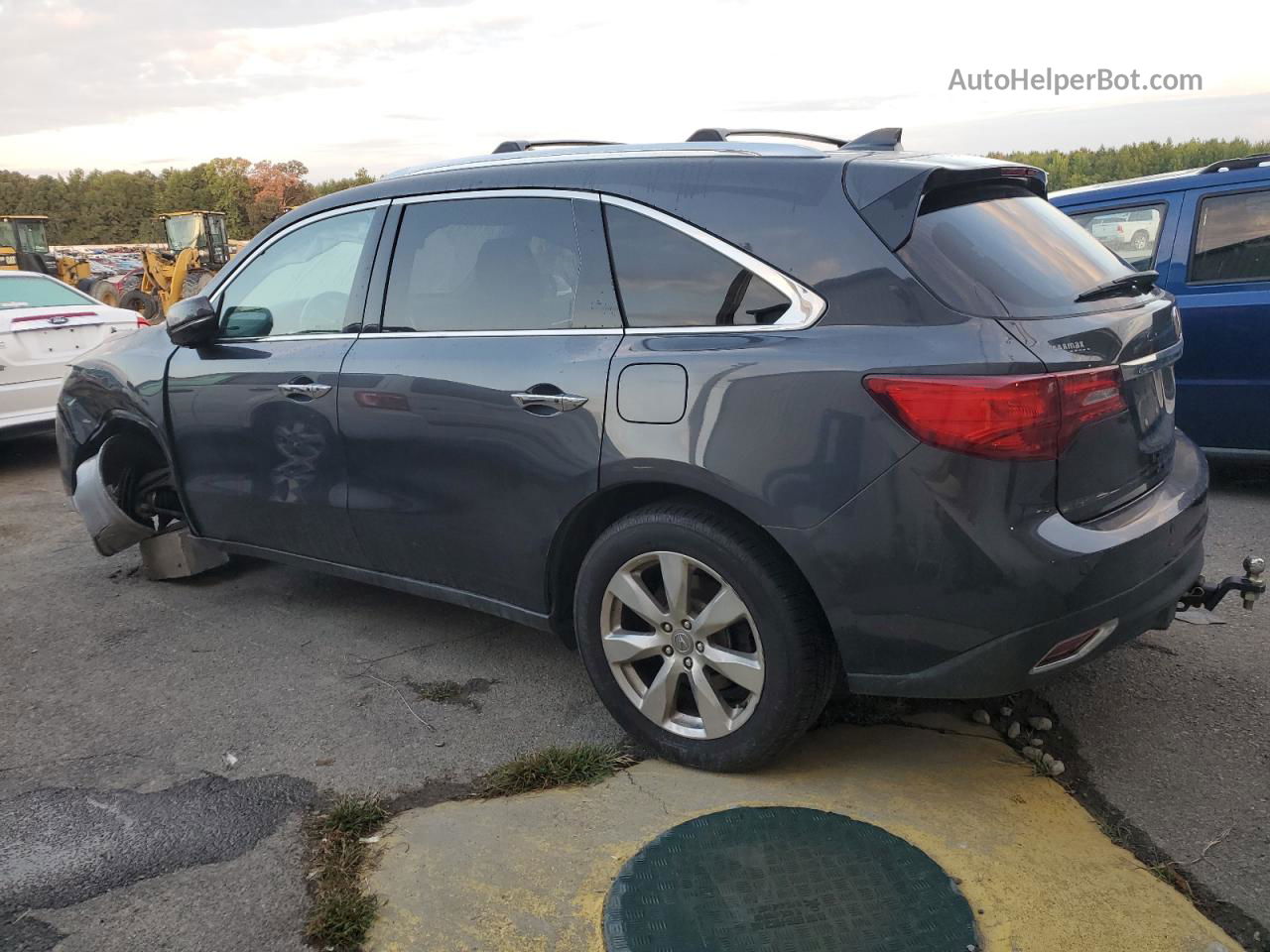 2016 Acura Mdx Advance Charcoal vin: 5FRYD4H97GB043441