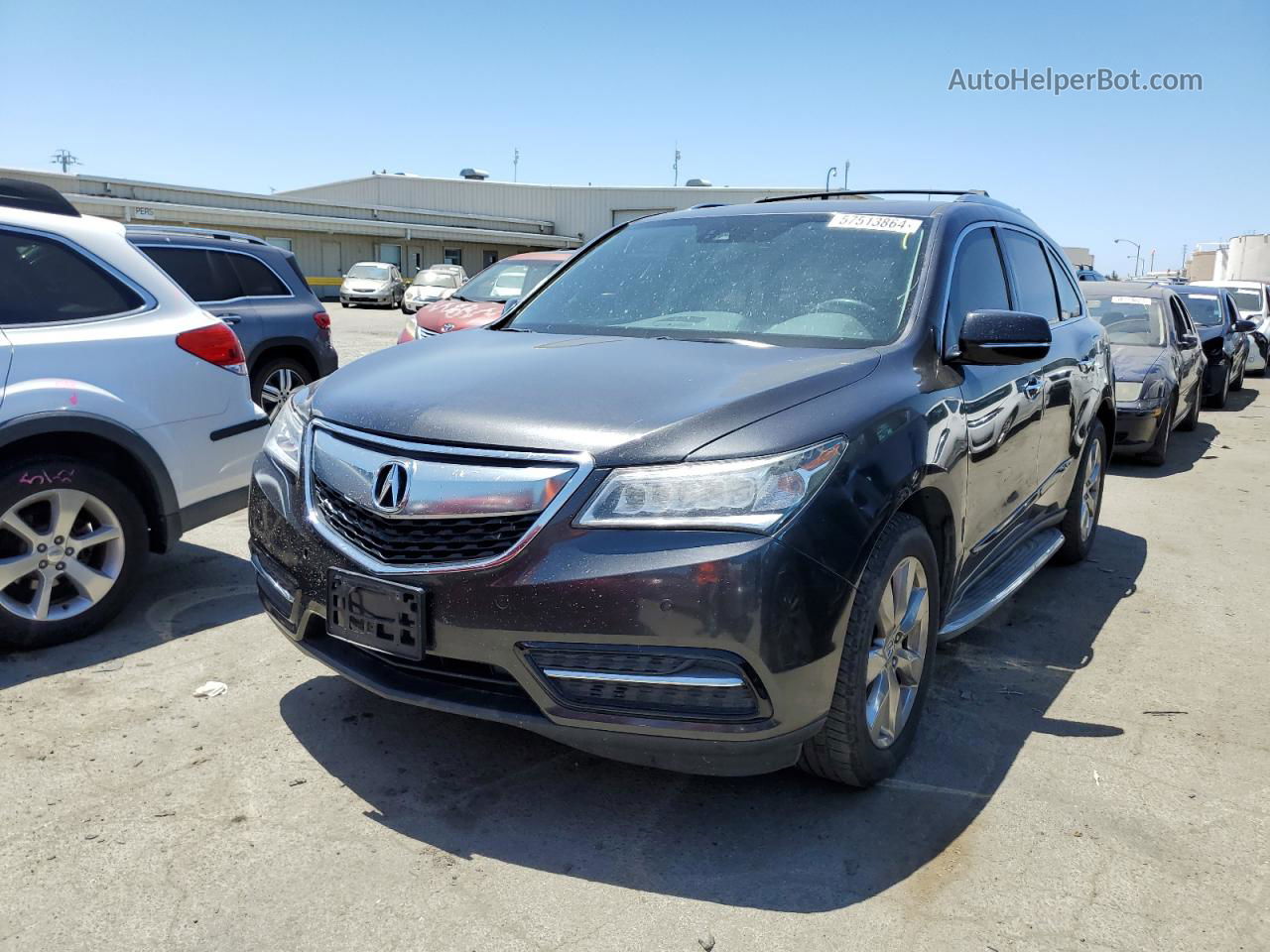 2016 Acura Mdx Advance Gray vin: 5FRYD4H98GB001067