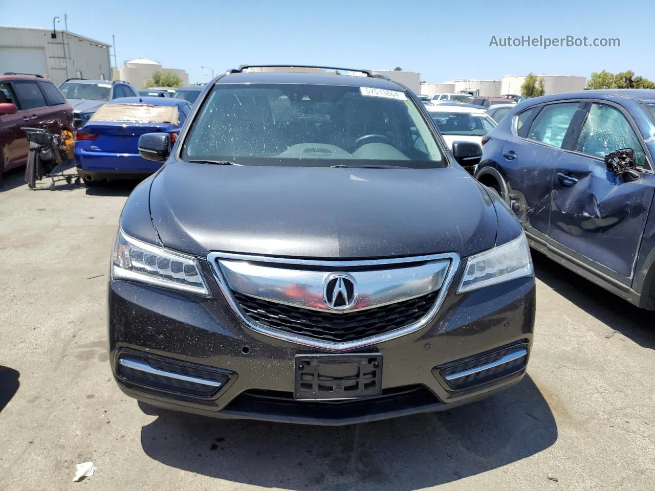 2016 Acura Mdx Advance Gray vin: 5FRYD4H98GB001067