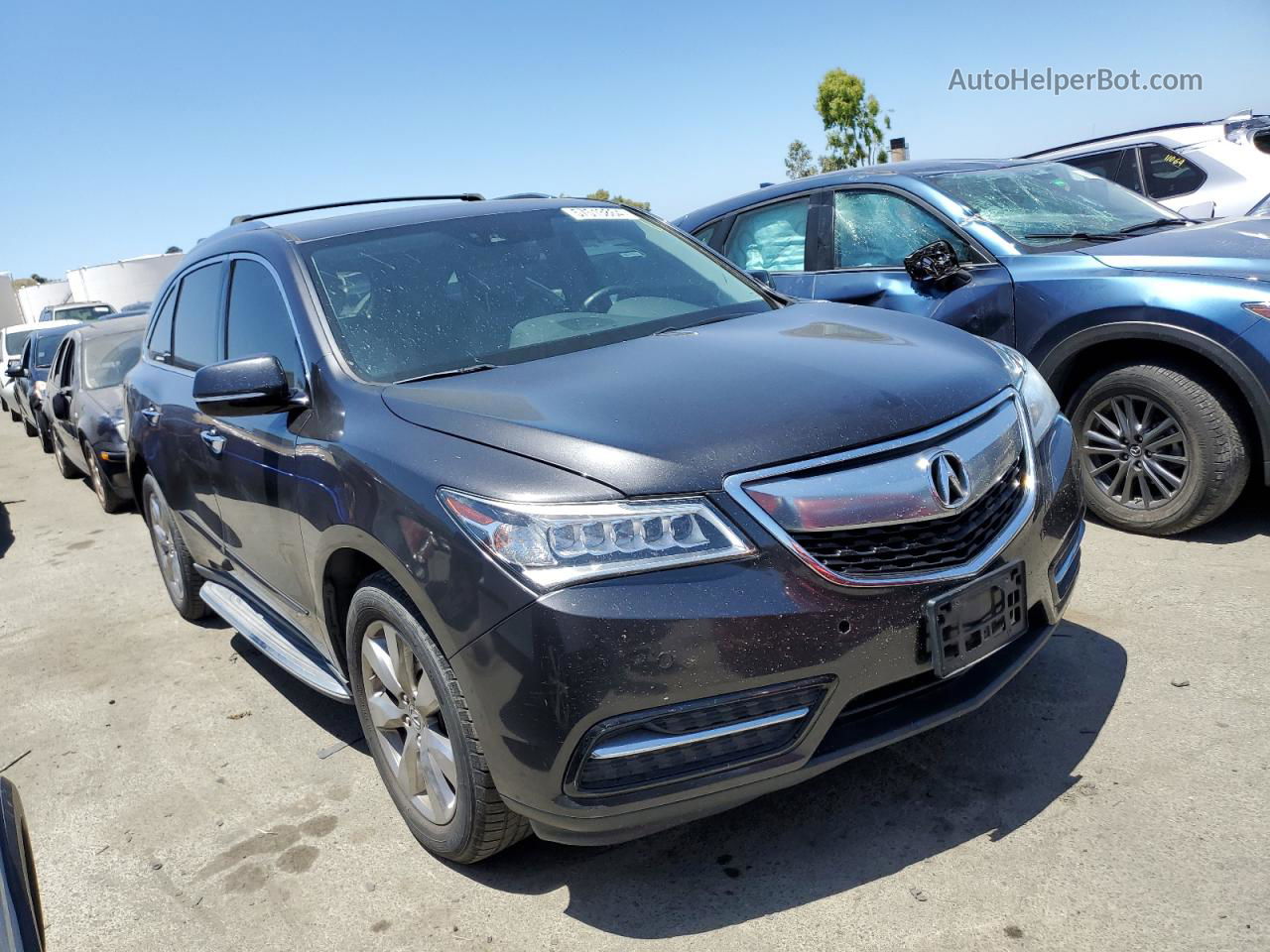 2016 Acura Mdx Advance Gray vin: 5FRYD4H98GB001067