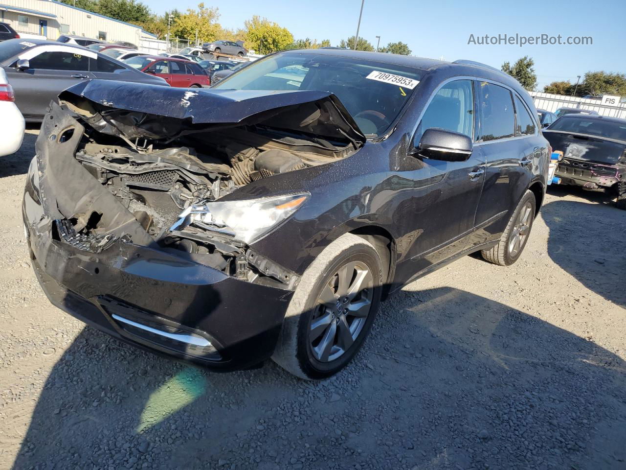 2016 Acura Mdx Advance Gray vin: 5FRYD4H98GB005894