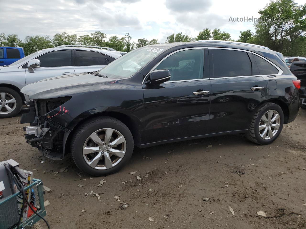 2016 Acura Mdx Advance Черный vin: 5FRYD4H99GB056983