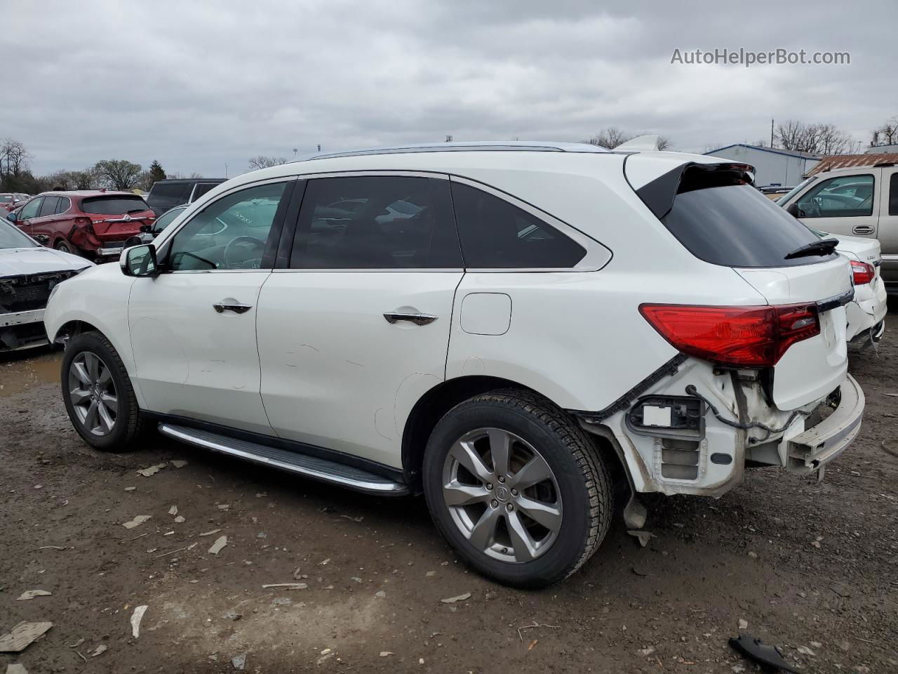 2016 Acura Mdx Advance White vin: 5FRYD4H9XGB019263