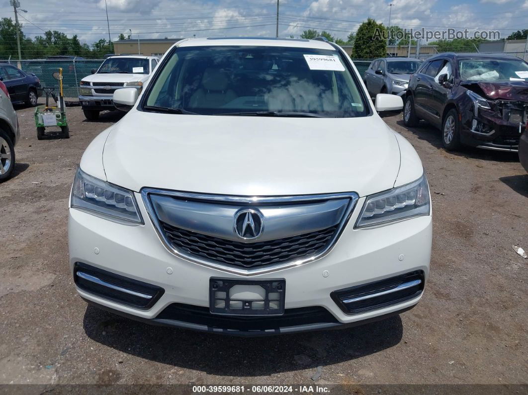 2016 Acura Mdx Advance   Entertainment Packages/advance Package White vin: 5FRYD4H9XGB019263