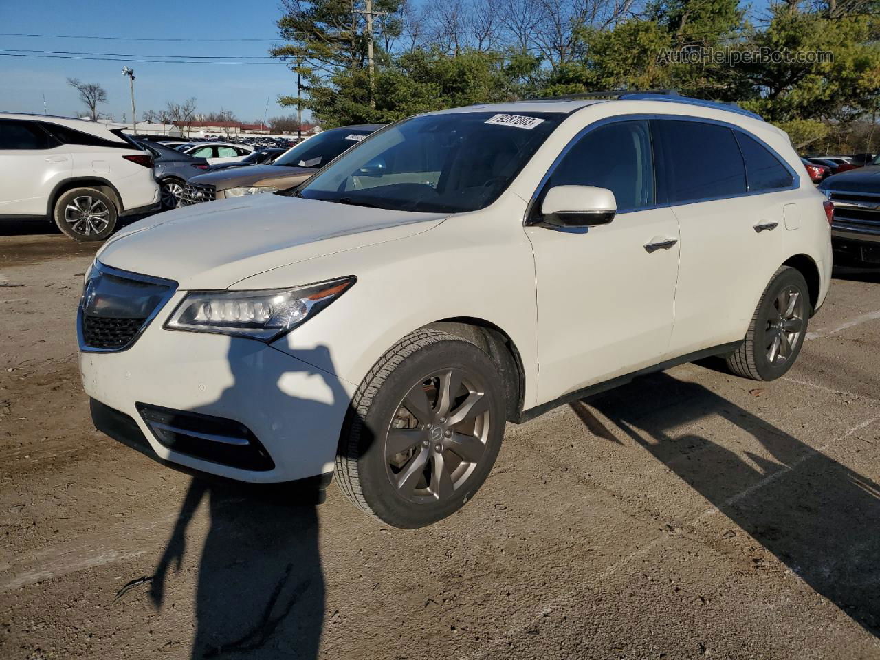 2016 Acura Mdx Advance Белый vin: 5FRYD4H9XGB039576