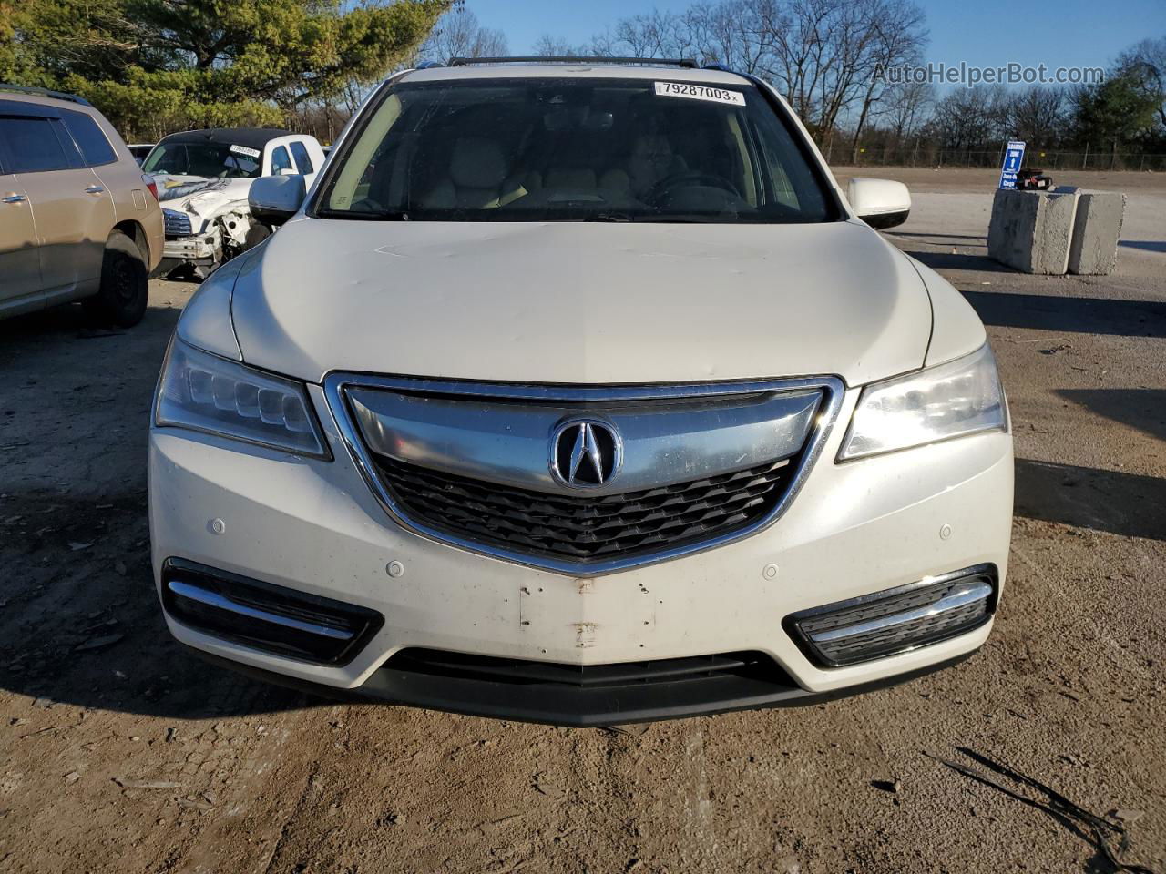 2016 Acura Mdx Advance White vin: 5FRYD4H9XGB039576