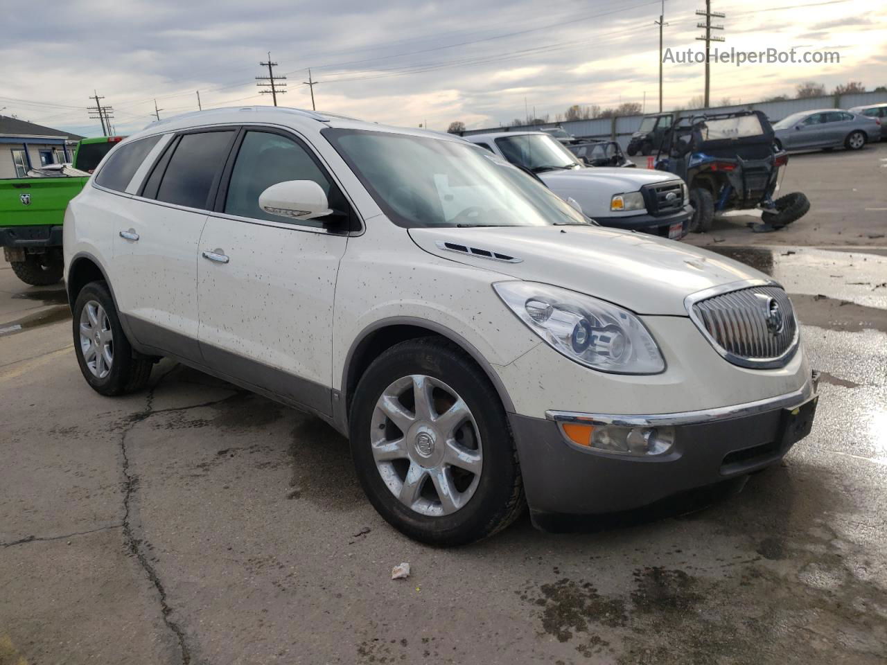 2010 Buick Enclave Cxl White vin: 5GALVCED9AJ136202