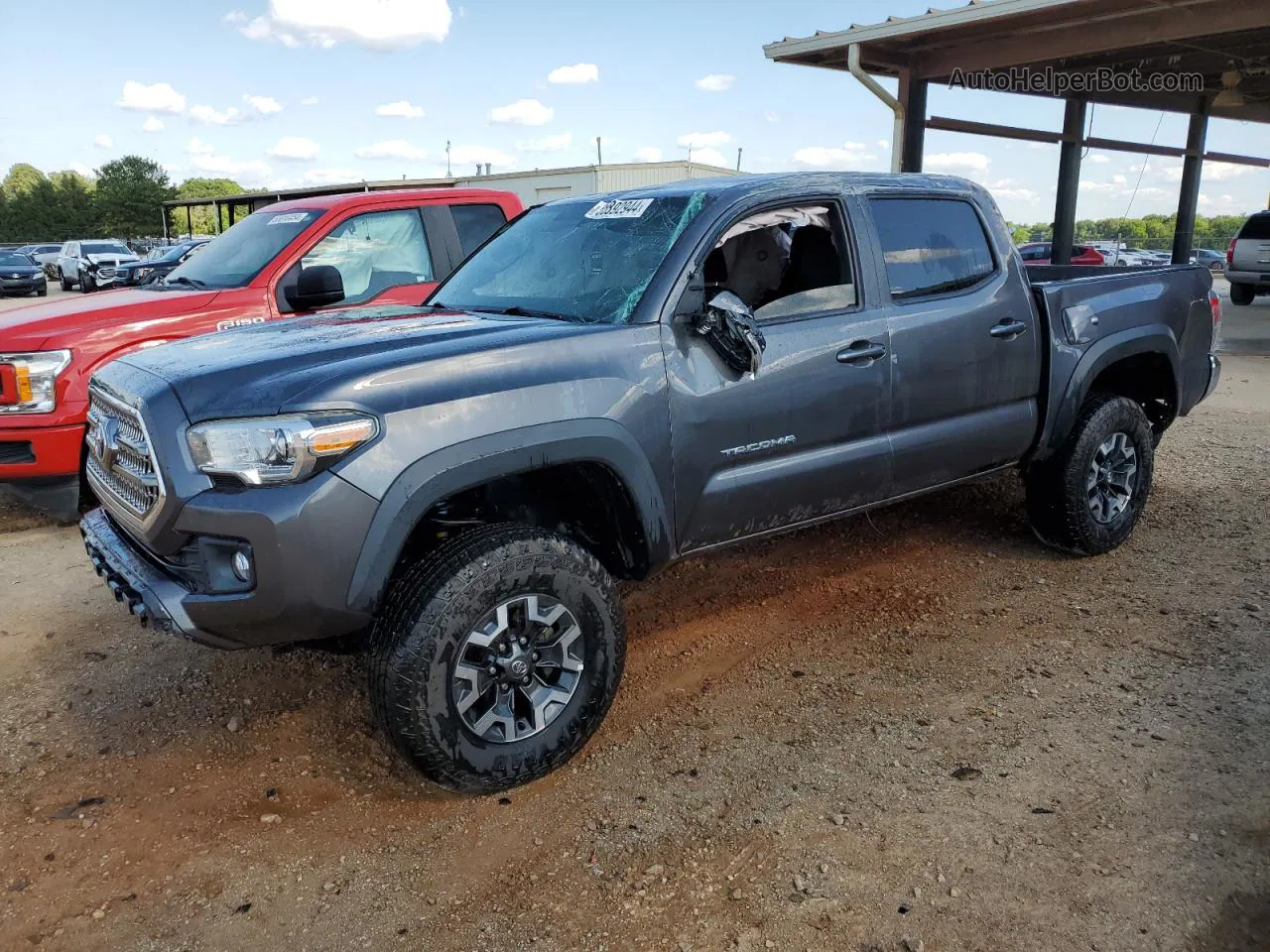 2017 Toyota Tacoma Double Cab Gray vin: 5TFCZ5AN6HX050608