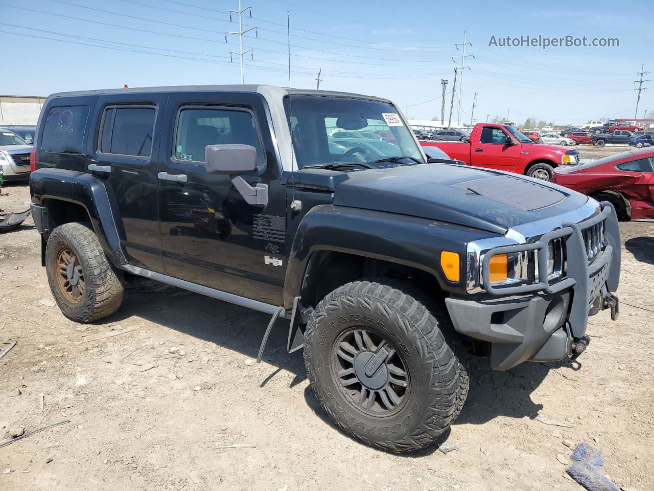 2006 Hummer H3  Black vin: 5GTDN136068100045