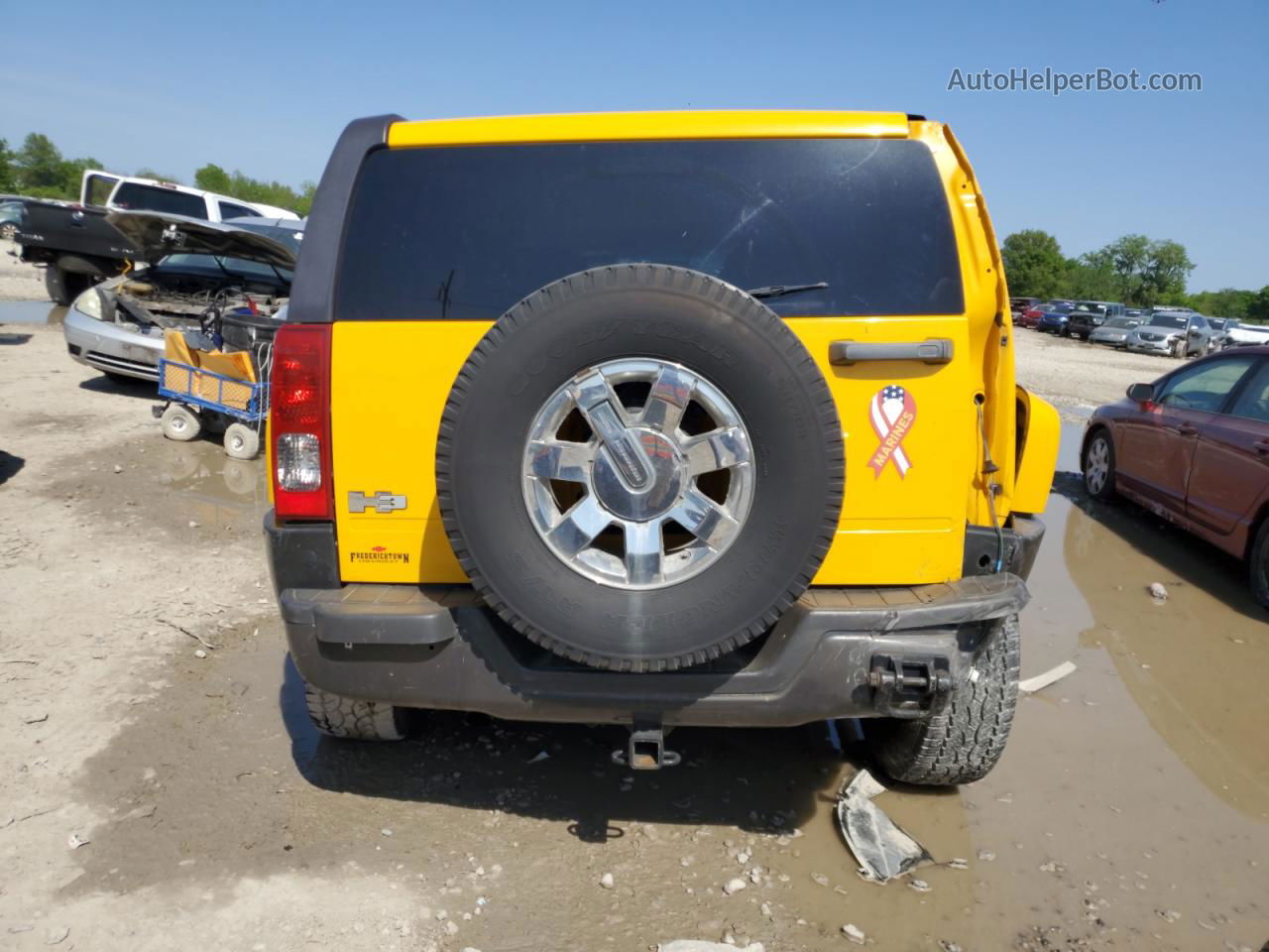 2006 Hummer H3  Yellow vin: 5GTDN136068113412