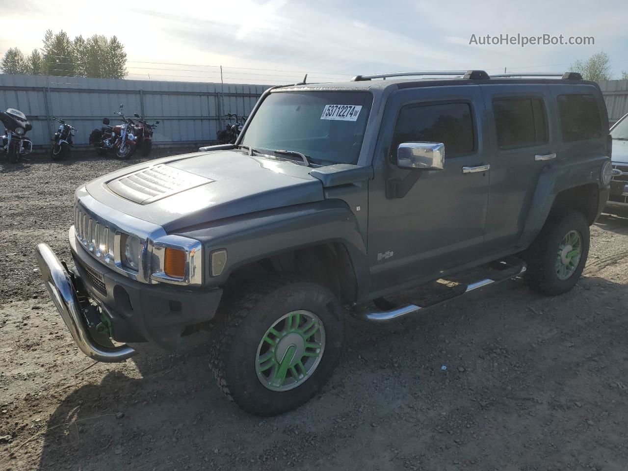 2006 Hummer H3  Серый vin: 5GTDN136068318213