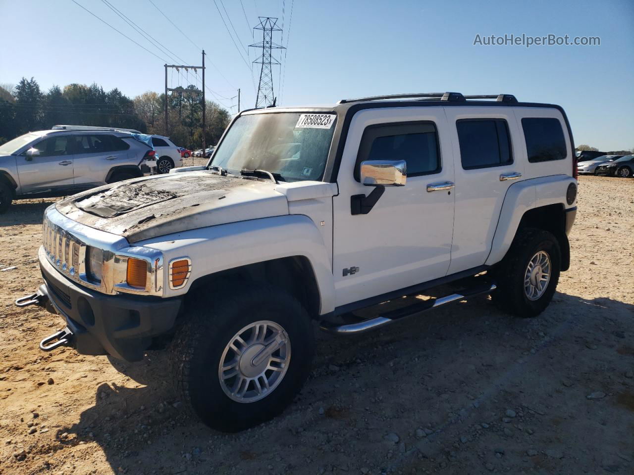 2006 Hummer H3  White vin: 5GTDN136468303830