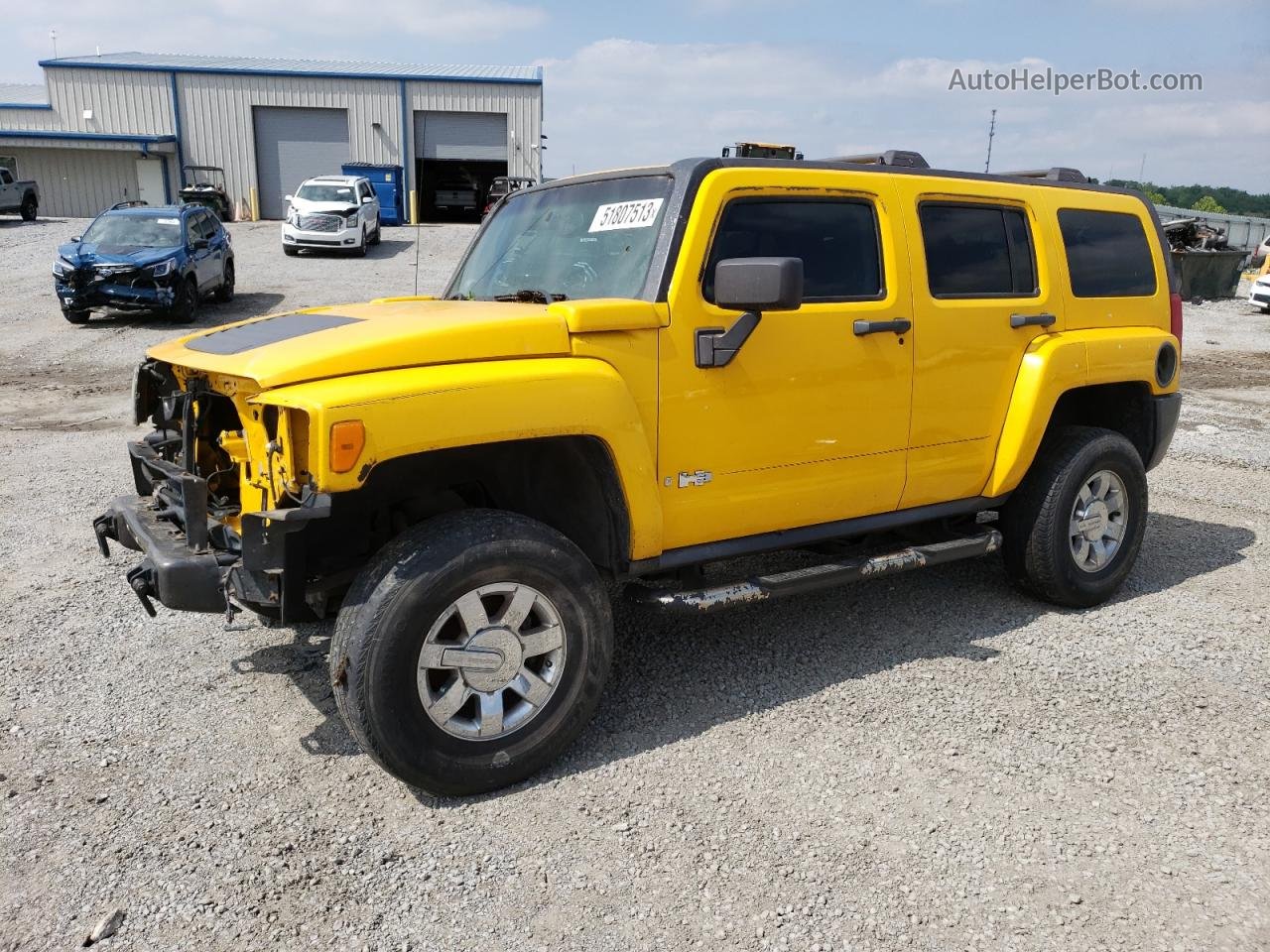 2006 Hummer H3 Yellow vin: 5GTDN136668105475