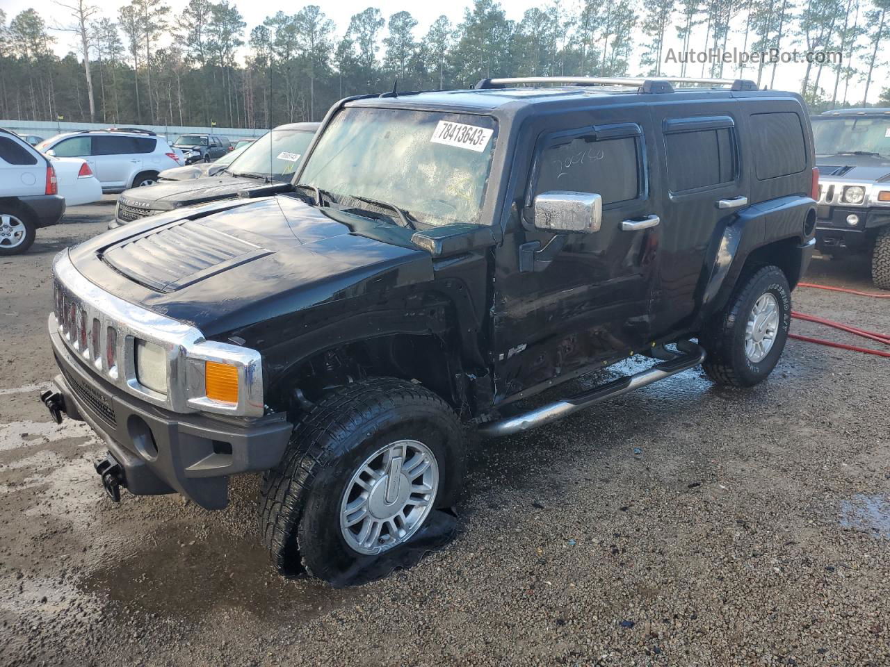 2006 Hummer H3  Черный vin: 5GTDN136668109896