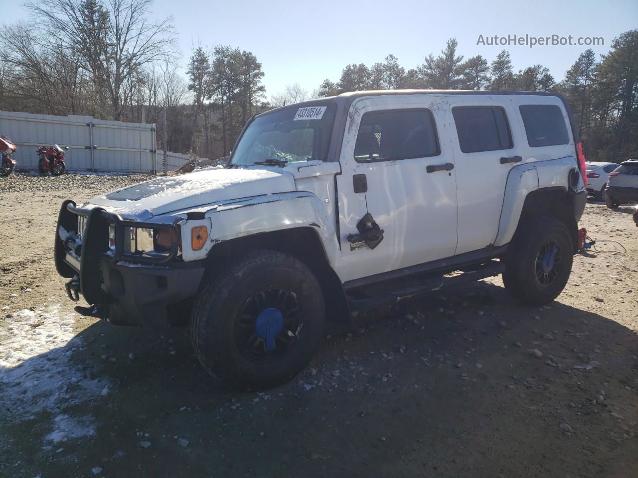 2006 Hummer H3  White vin: 5GTDN136668306356