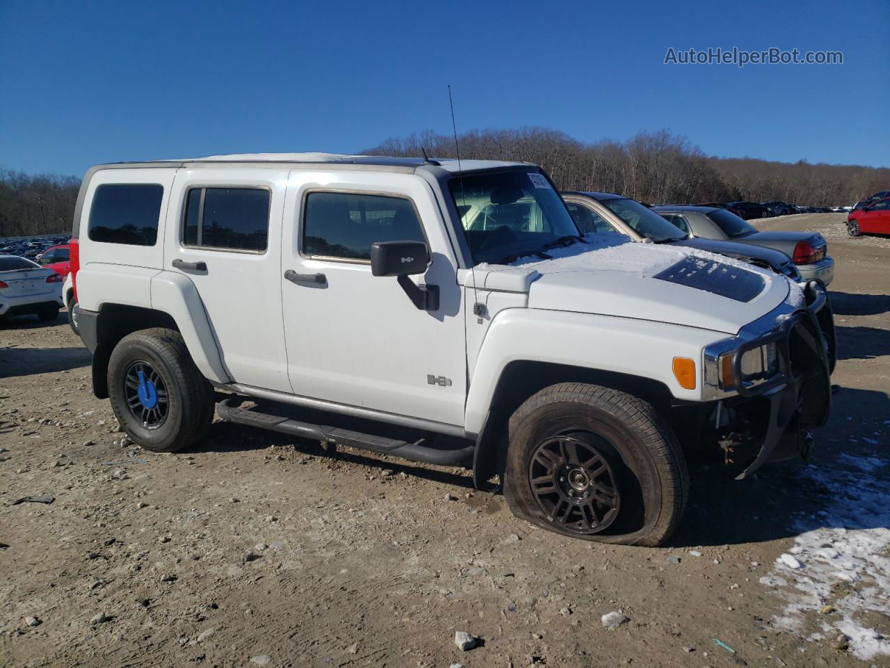 2006 Hummer H3  White vin: 5GTDN136668306356