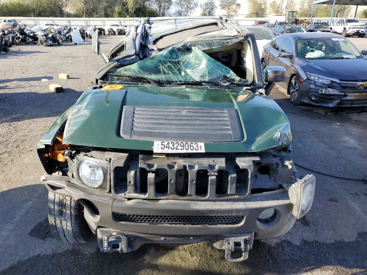 2006 Hummer H3  Зеленый vin: 5GTDN136868198919