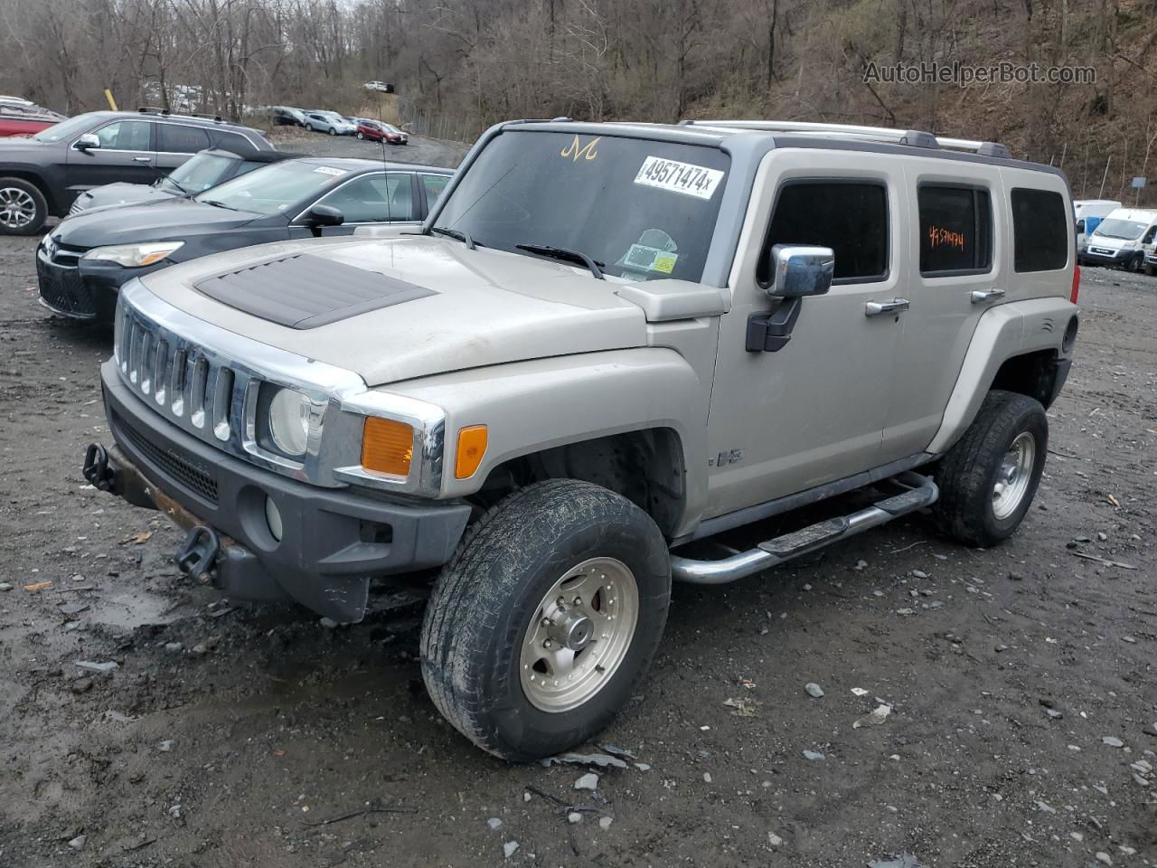 2006 Hummer H3  Gray vin: 5GTDN136968199562