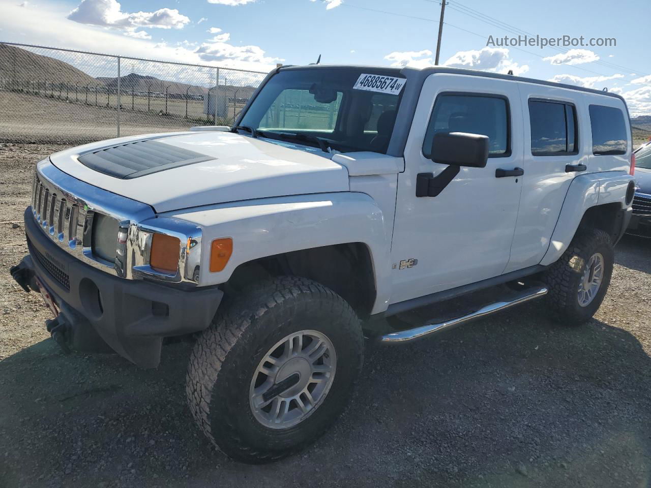 2006 Hummer H3  White vin: 5GTDN136X68101896