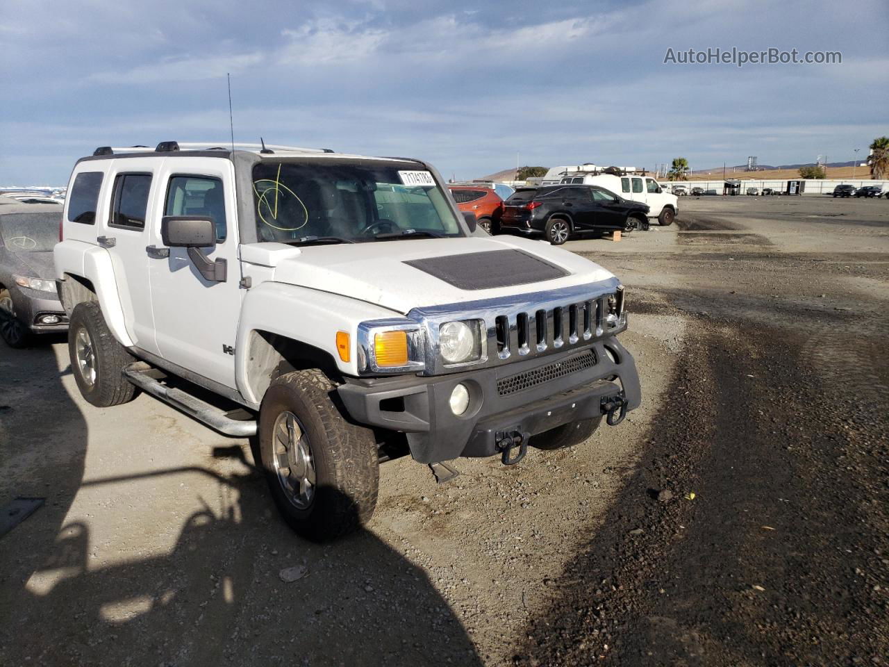 2006 Hummer H3  White vin: 5GTDN136X68208298