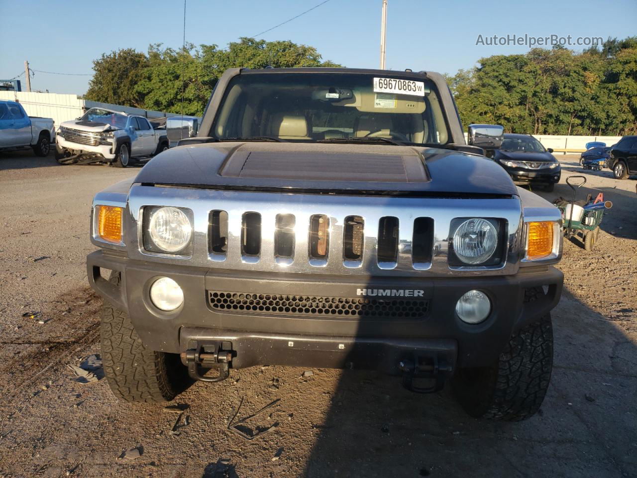 2007 Hummer H3  Black vin: 5GTDN13E078101995