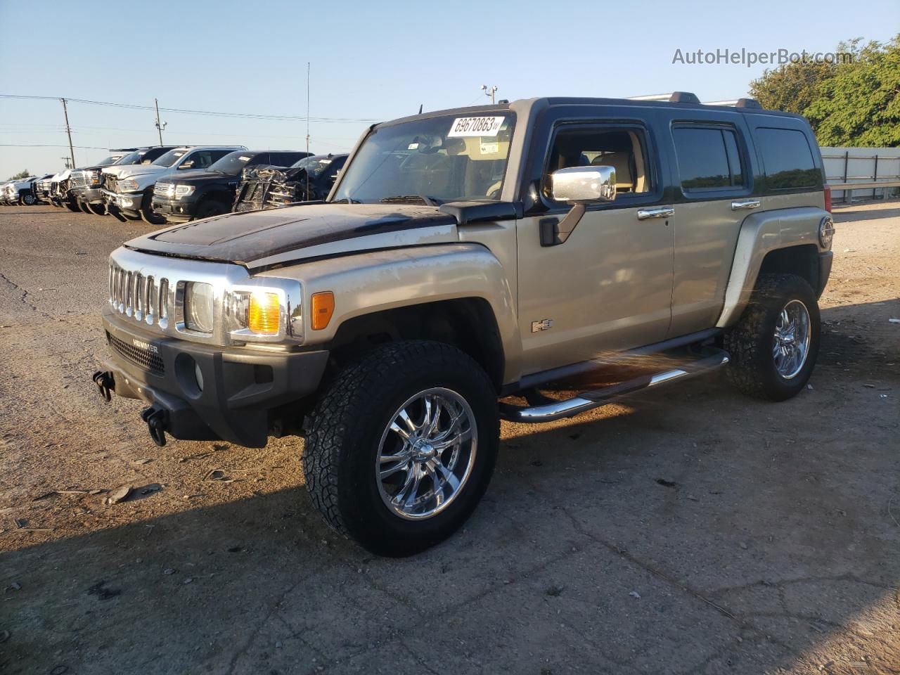 2007 Hummer H3  Black vin: 5GTDN13E078101995