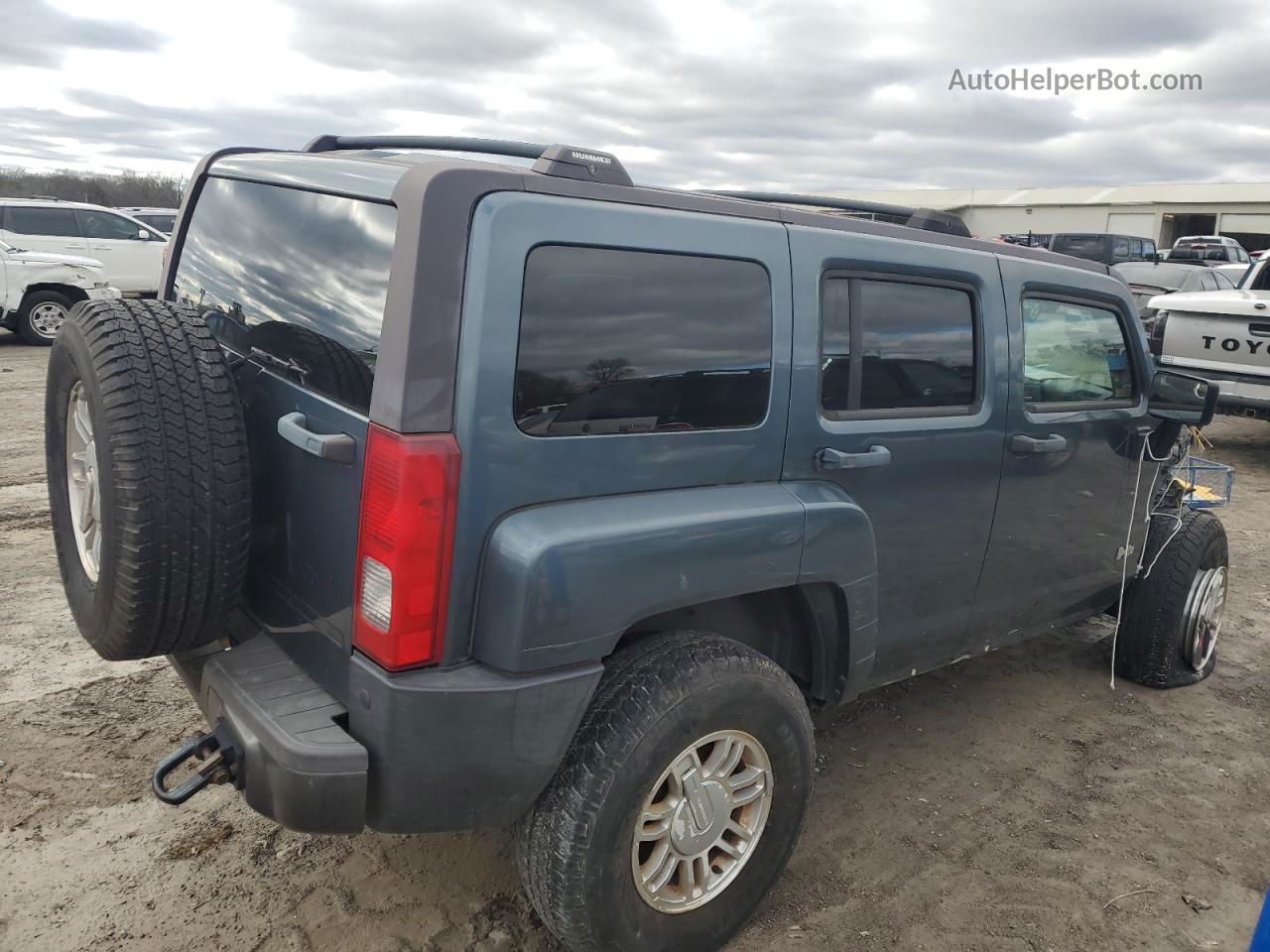 2007 Hummer H3  Blue vin: 5GTDN13E078121874