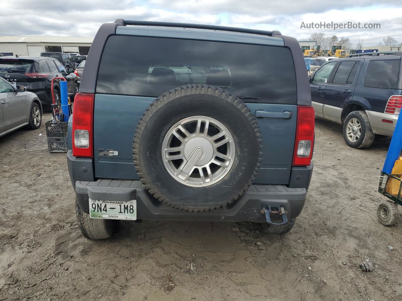 2007 Hummer H3  Blue vin: 5GTDN13E078121874