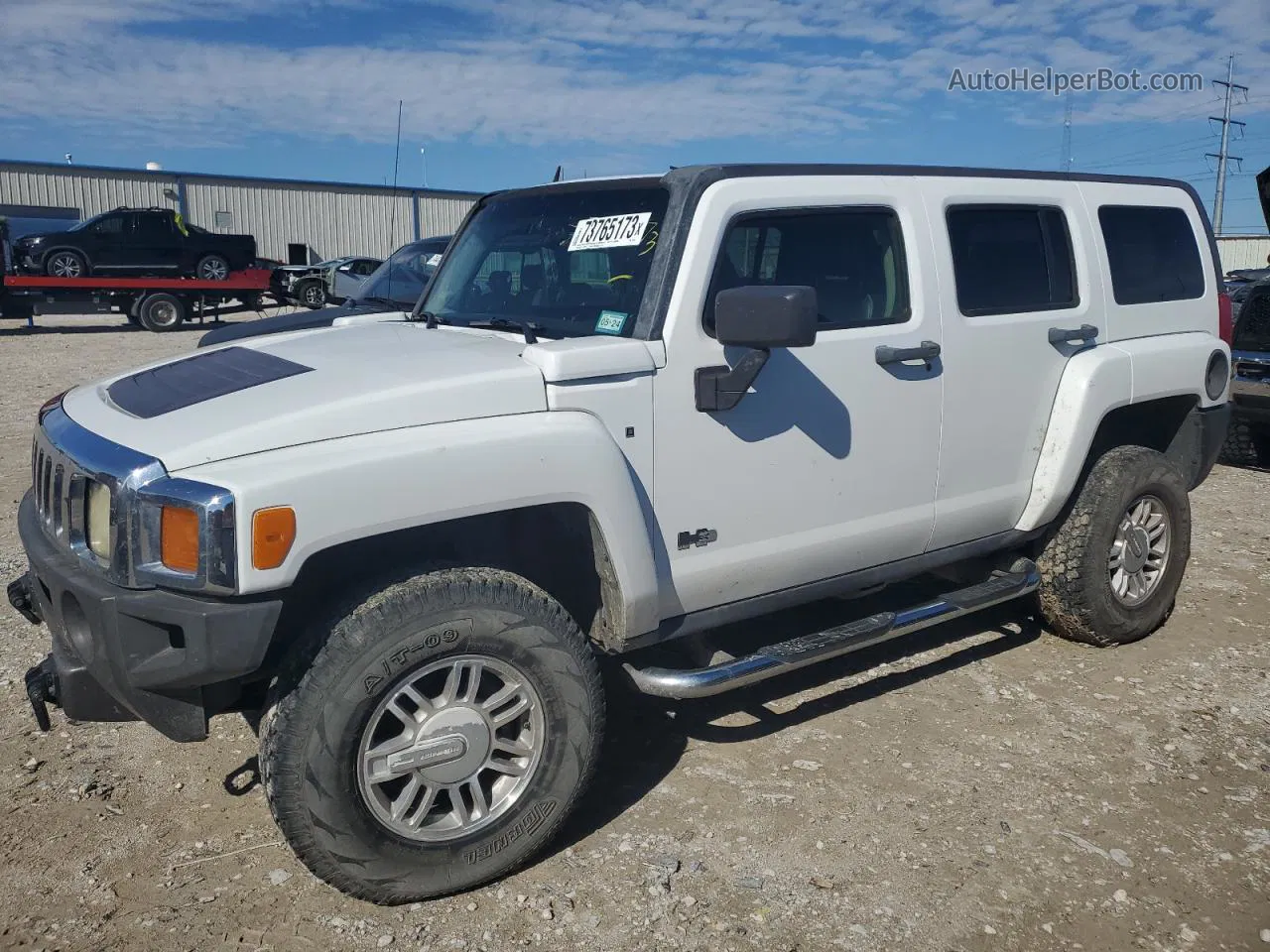 2007 Hummer H3  White vin: 5GTDN13E078148346