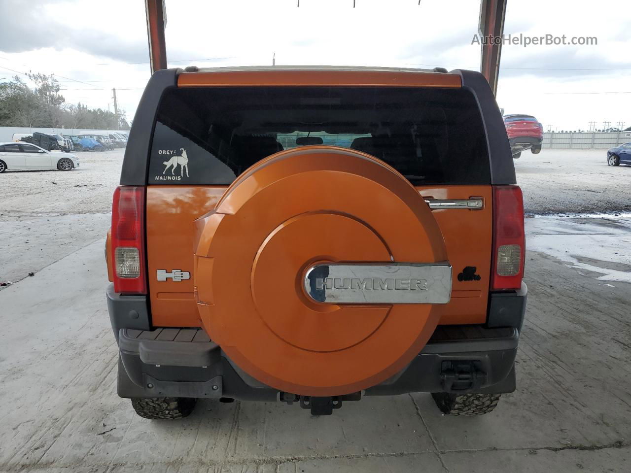 2007 Hummer H3  Оранжевый vin: 5GTDN13E078172517