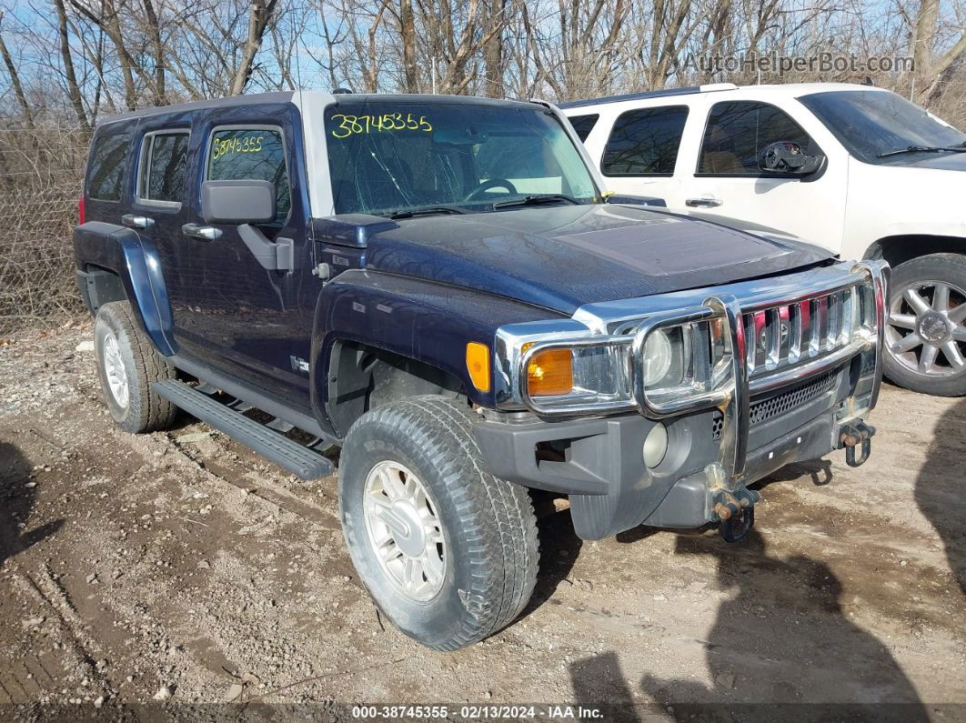 2007 Hummer H3 Suv   Blue vin: 5GTDN13E078188135