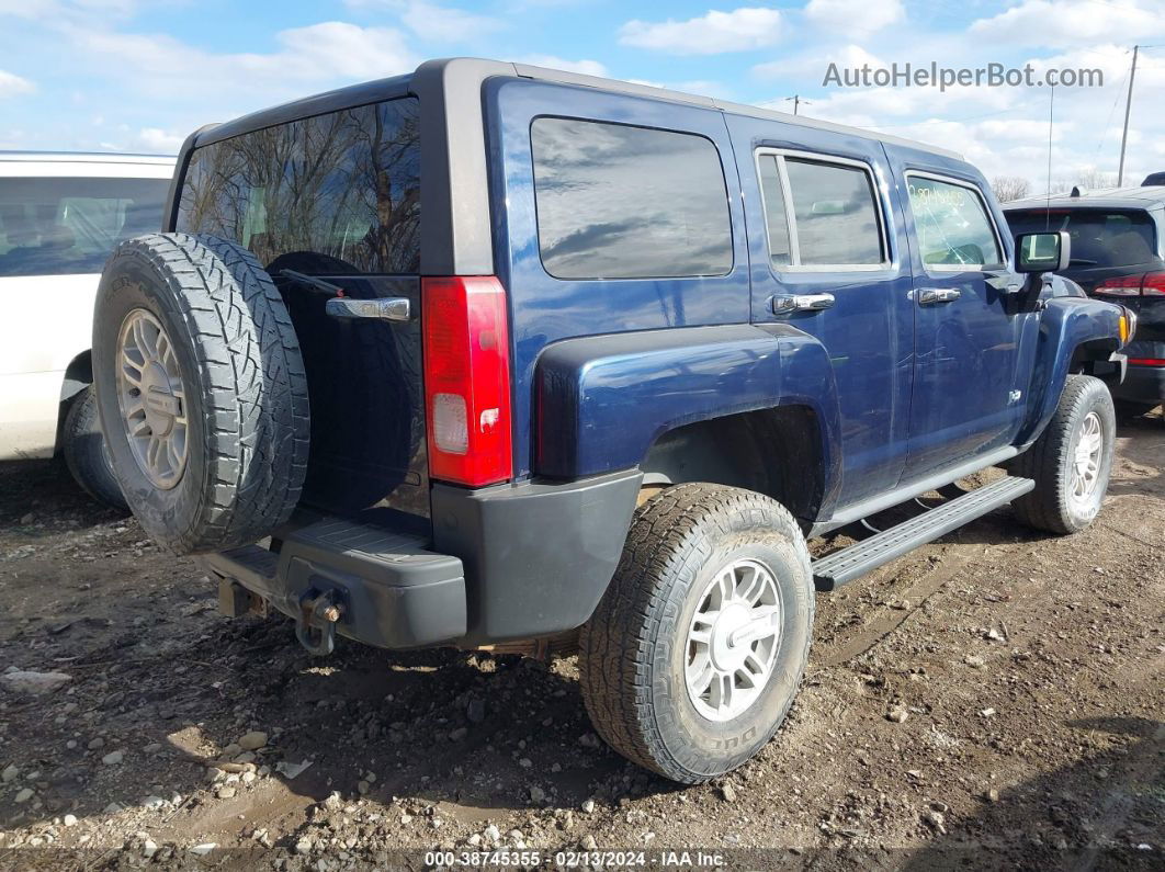 2007 Hummer H3 Suv   Blue vin: 5GTDN13E078188135