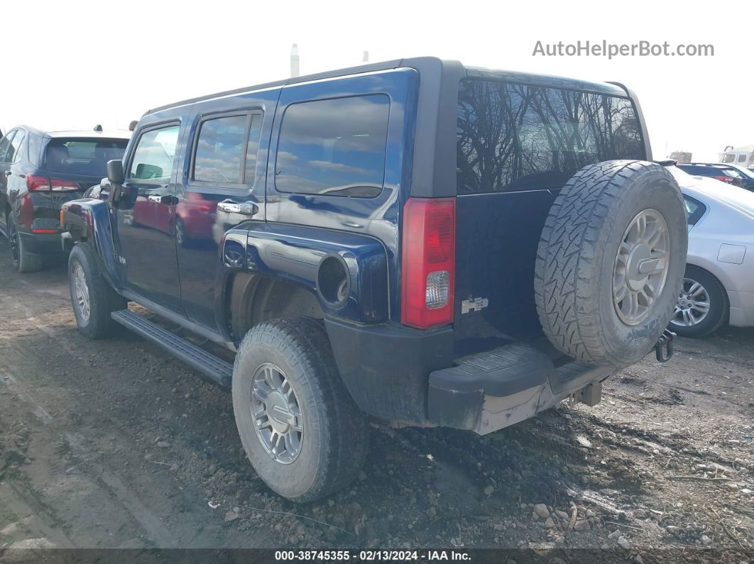 2007 Hummer H3 Suv   Blue vin: 5GTDN13E078188135